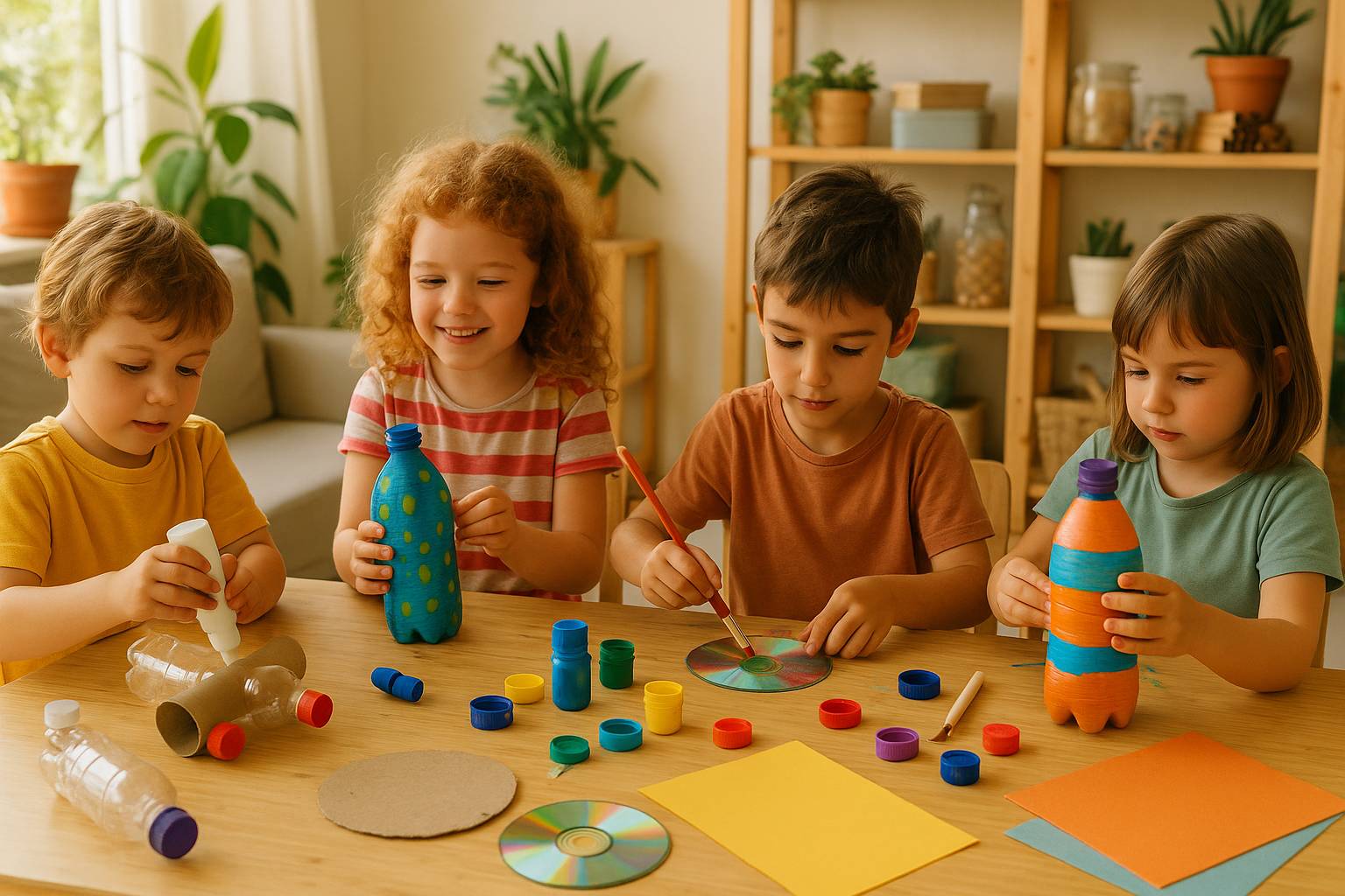 10 ideas de manualidades recicladas para hacer con niños pequeños