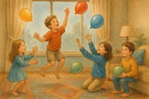Juegos con globos para interiores en días de lluvia